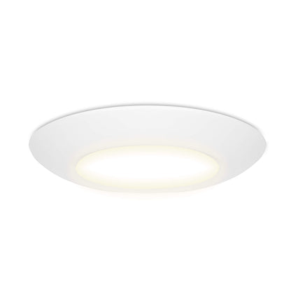 Light Blue USA 6" LED Slim Disk Light, 15 Watt, 120V, White Finish