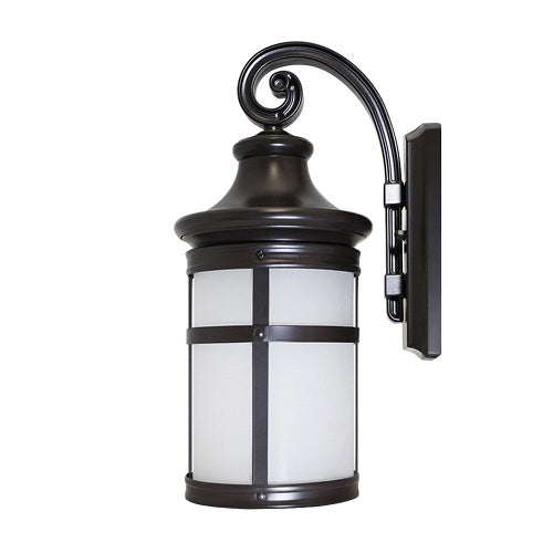 Euri Lighting EOL-WL17BRZ-1030E Residential LED 12.5-Watt Outdoor Wall Lantern Wet Rated Non-Dimmable in 3000K