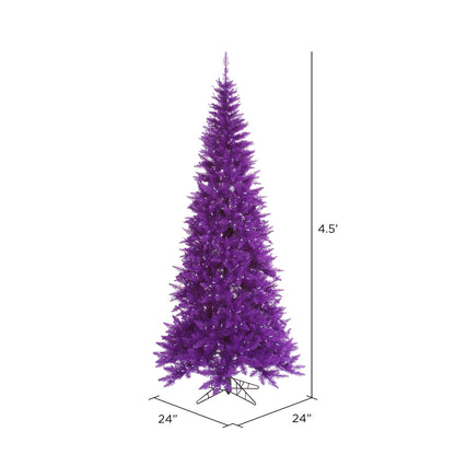 Vickerman 4.5' Purple Fir Slim Artificial Christmas Tree Unlit