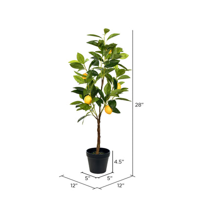 Vickerman 28" Artificial Potted Lemon Tree.