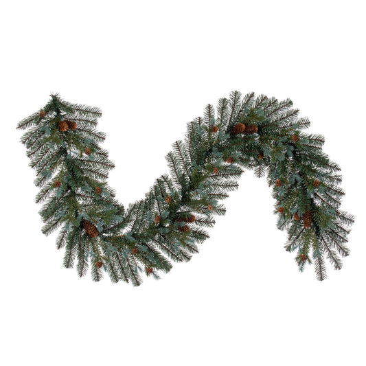 Vickerman 6' x 14" Blue Spruce Pine Cone Artificial Unlit Garland.