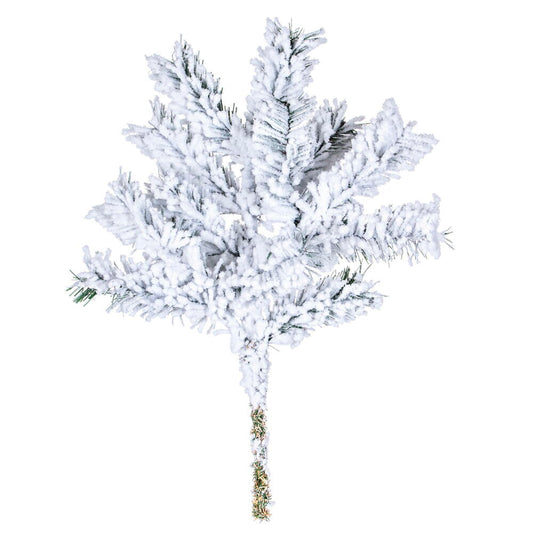 Vickerman 18" Flocked Alaskan Pine Artificial Christmas Spray. Includes 4 sprays per pack.