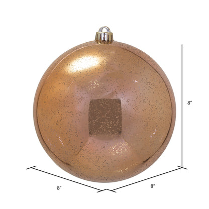 Vickerman 8" Rose Gold Shiny Mercury Ball Ornament