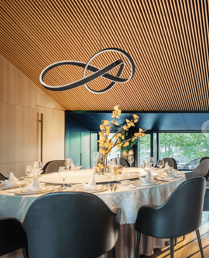 DALS Lighting Twirl 28" 3000K and 5CCT Selectable LED Ribbon Pendant