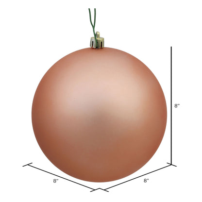 Vickerman 8" Rose Gold Matte Ball Ornament