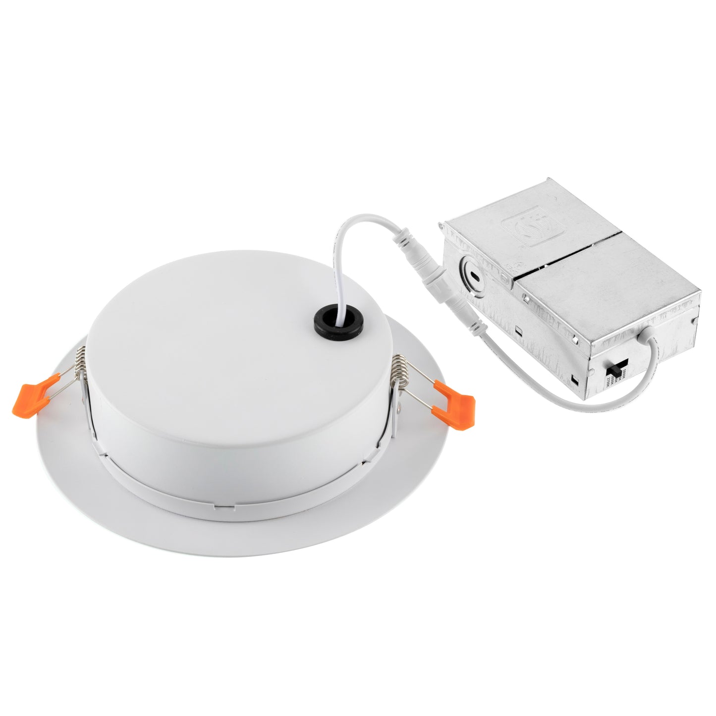 ASD Lighting LED Round Recessed Mini Panel Gimbal Airtight 4" 12W 120V Dimmable CCT Selectable 2700/3000/3500/4000/5000K White UL 6pack