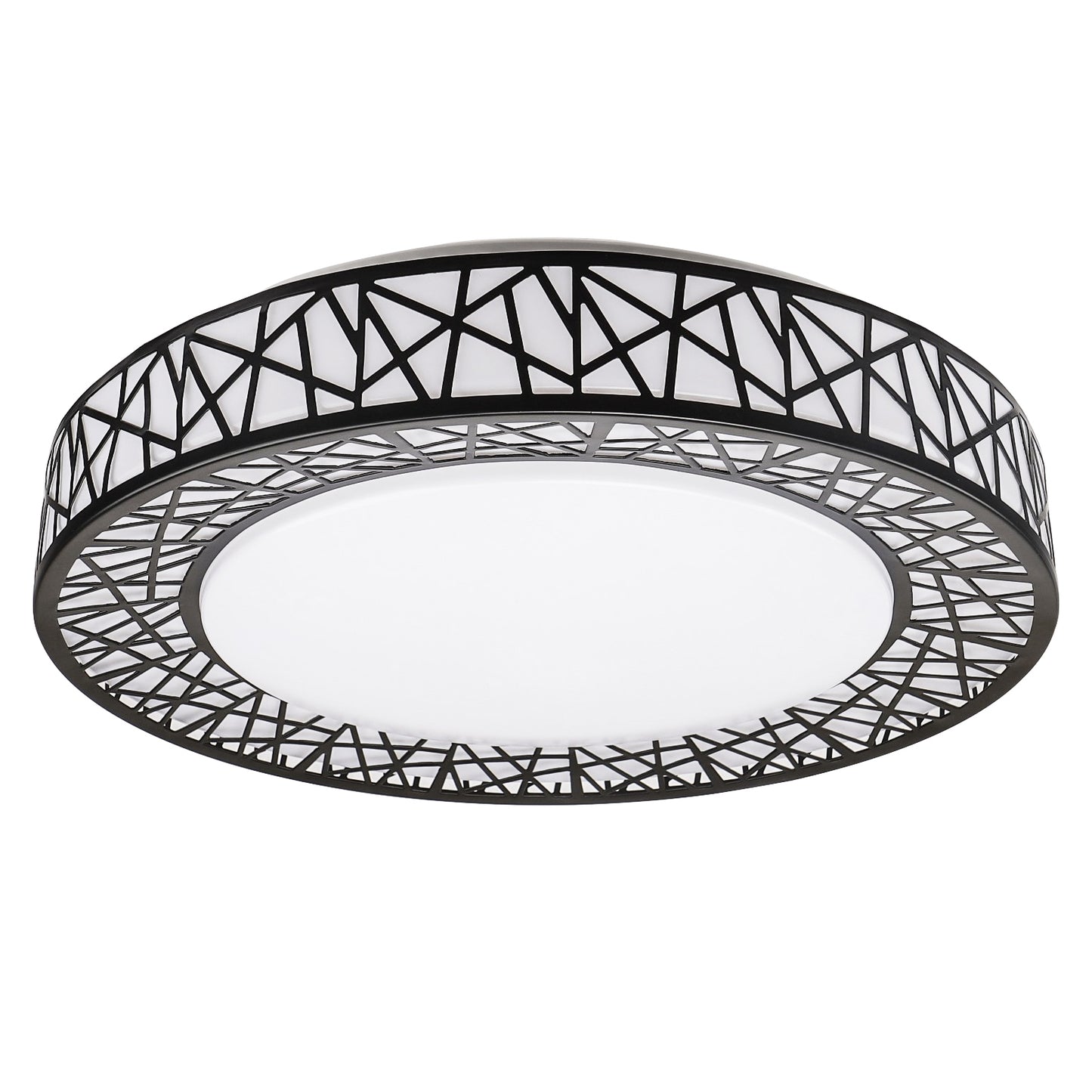 ASD Lighting LED Flushmount Loft 18" 35W 120V CCT Selectable 2700/3000/3500/4000/5000K Dimmable Black ETL