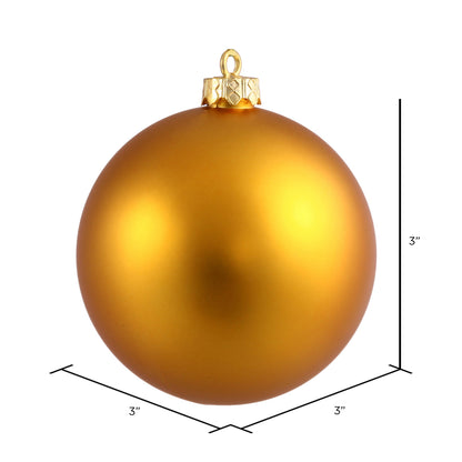 Vickerman 3" Antique Gold Matte Ball Ornament 12 per Bag