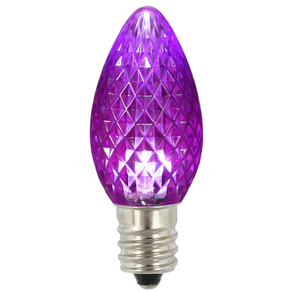 Vickerman C7 LED Purple Faceted Twinkle Replacement Bulb bag of 25