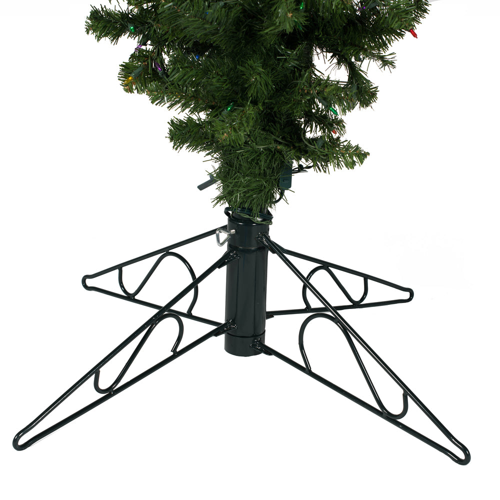 Vickerman 7.5' Upside Down Artificial Christmas Tree Dura-lit Multi-Colored LED Lights