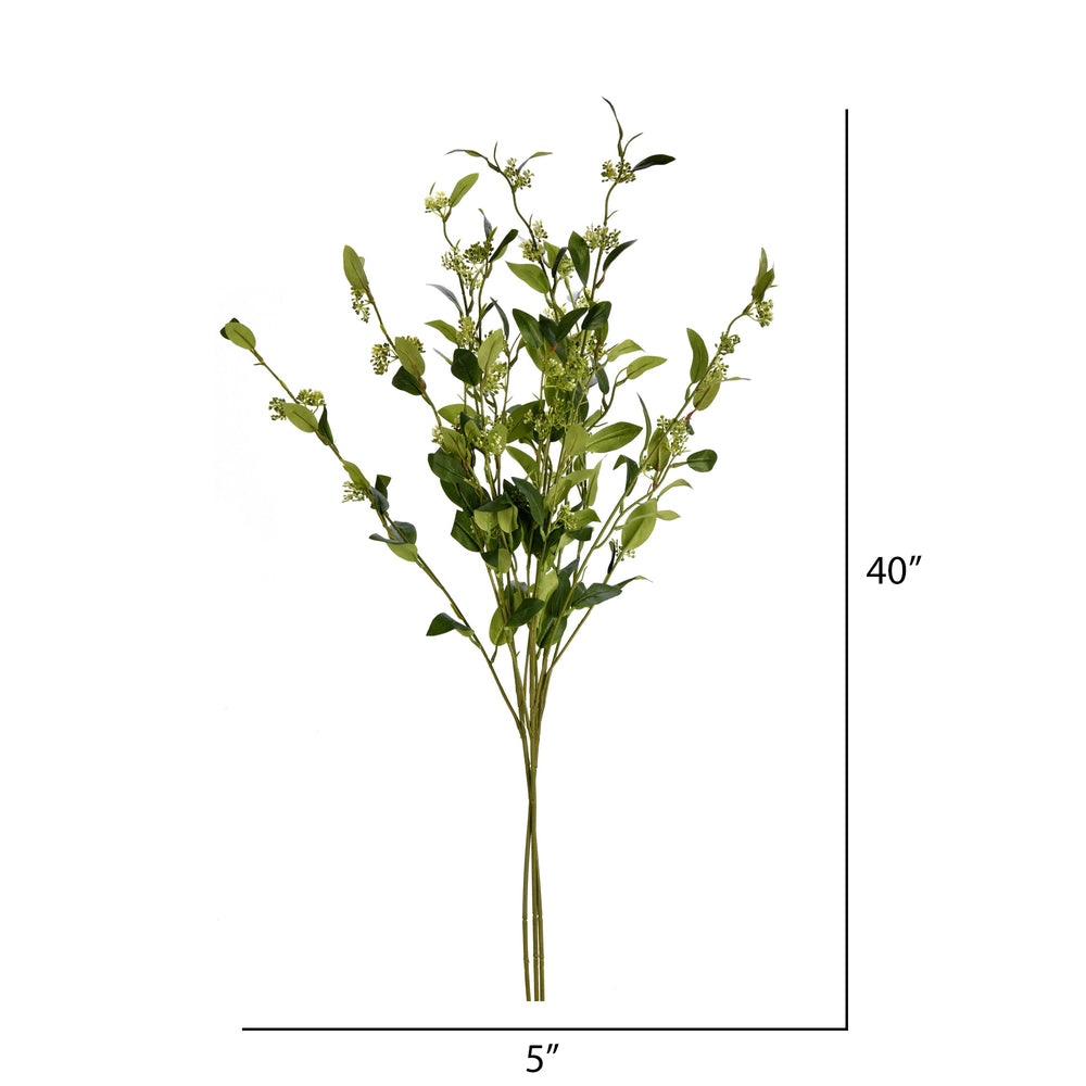 Vickerman 40" Artificial Green Baby's Breath Spray. Includes 3 sprays per pack.