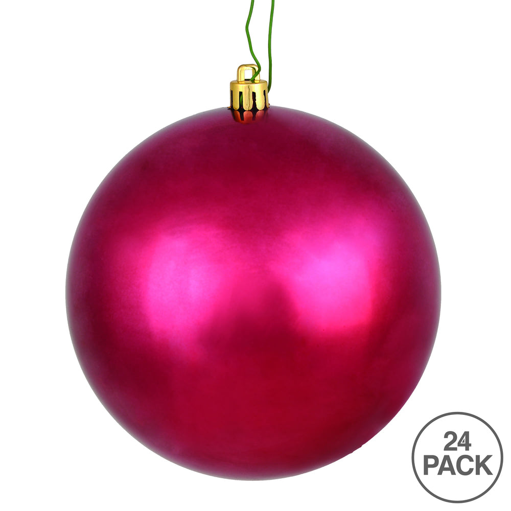 Vickerman 2.4" Berry Red Shiny Ball UV  24 per Bag