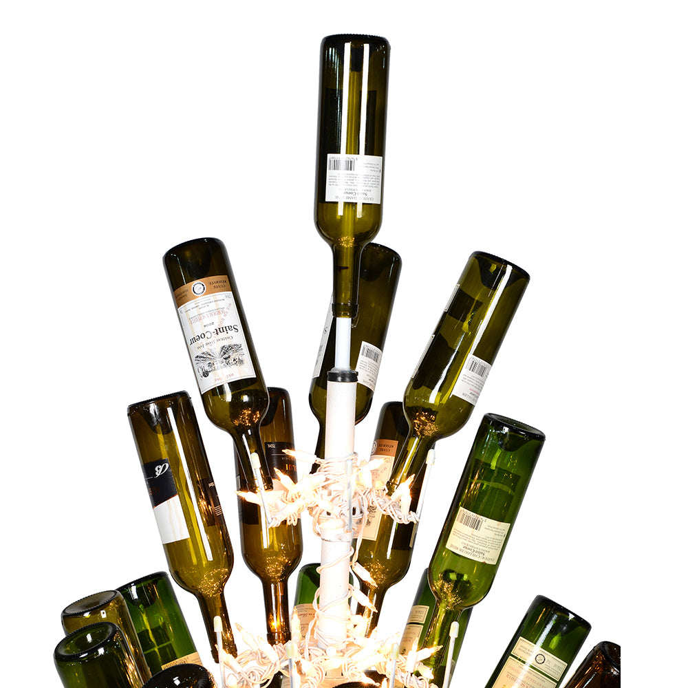 Vickerman 6.5' x 46" Artificial White Wine Bottle DuraL 600CL.  Holds 121 bottles.