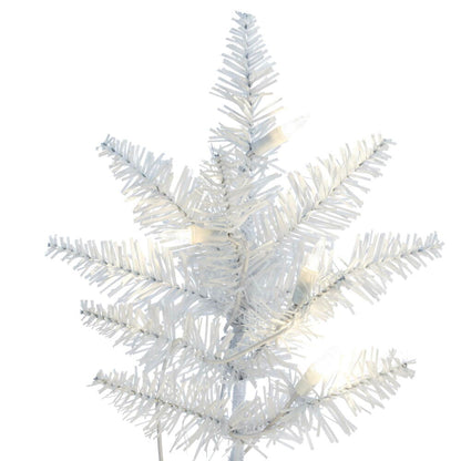 Vickerman 3' White Fir Artificial Christmas Tree Warm White Dura-lit LED Lights