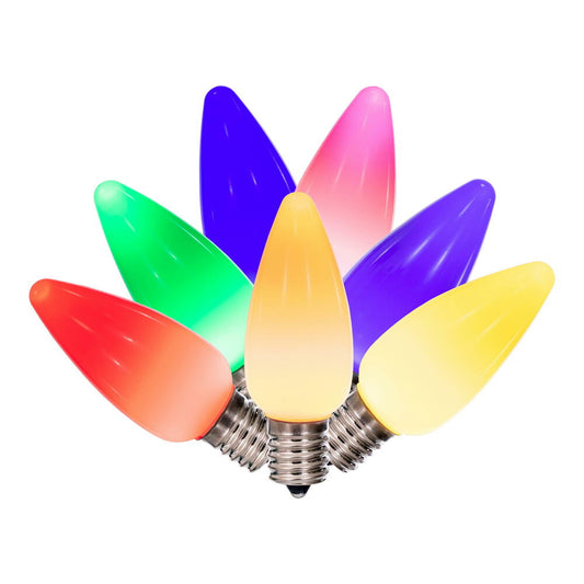 Vickerman C9 Ceramic LED Multicolored Bulb package of 25