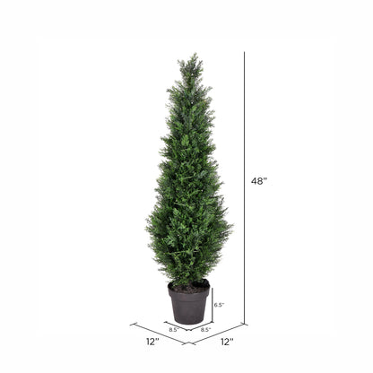 Vickerman 4' Artificial Potted Green Cedar Tree.