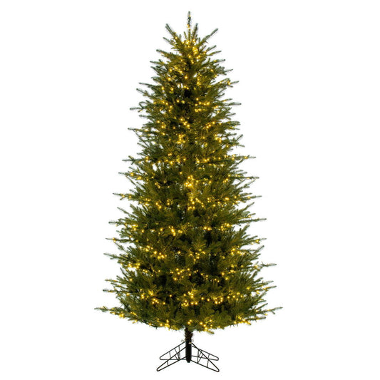 Vickerman 6.5' x 42" Georgian Fraser Fir Artificial Pre-Lit Christmas Tree with Folding Metal Tree Stand