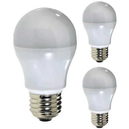 Damar A15 LED Yellow Light Bulb 5W 330 Lumen E26 Medium Screw Base for Party Decoration Holiday Lighting Small Light Bulb 120V White Finish Turns Yellow When Lit Pack of 3