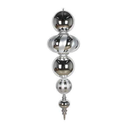 Vickerman 54" Silver Shiny and Matte Finial Ornament