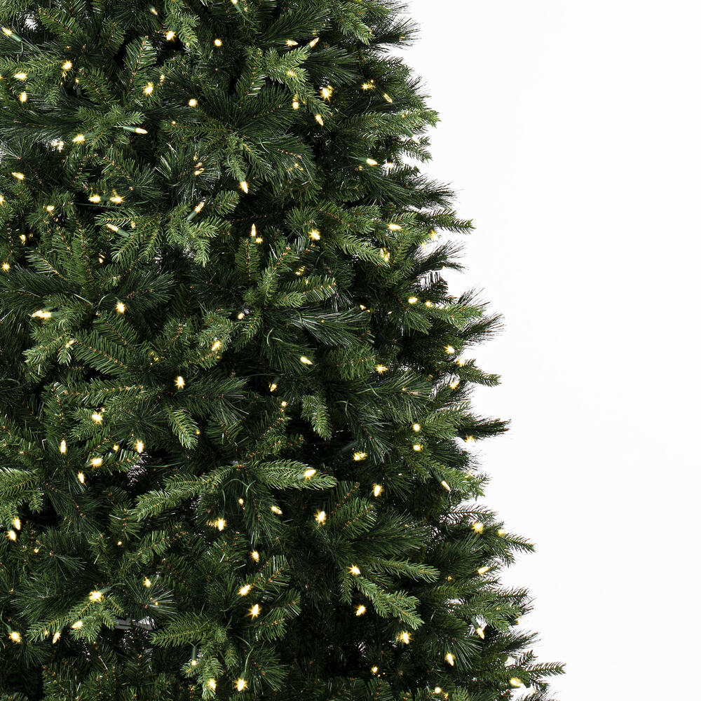 Vickerman 9' x 49" Southern Mixed Spruce Artificial Christmas Tree with Warm White LED Lights.