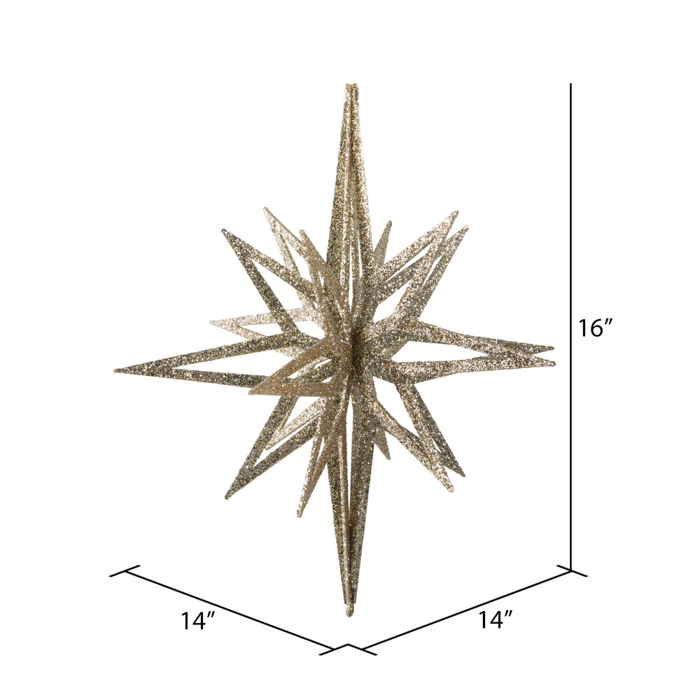 Vickerman 16" Champagne Iridescent Star Christmas Ornament