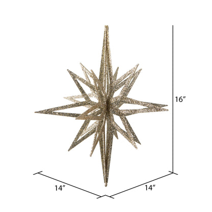 Vickerman 16" Champagne Iridescent Star Christmas Ornament