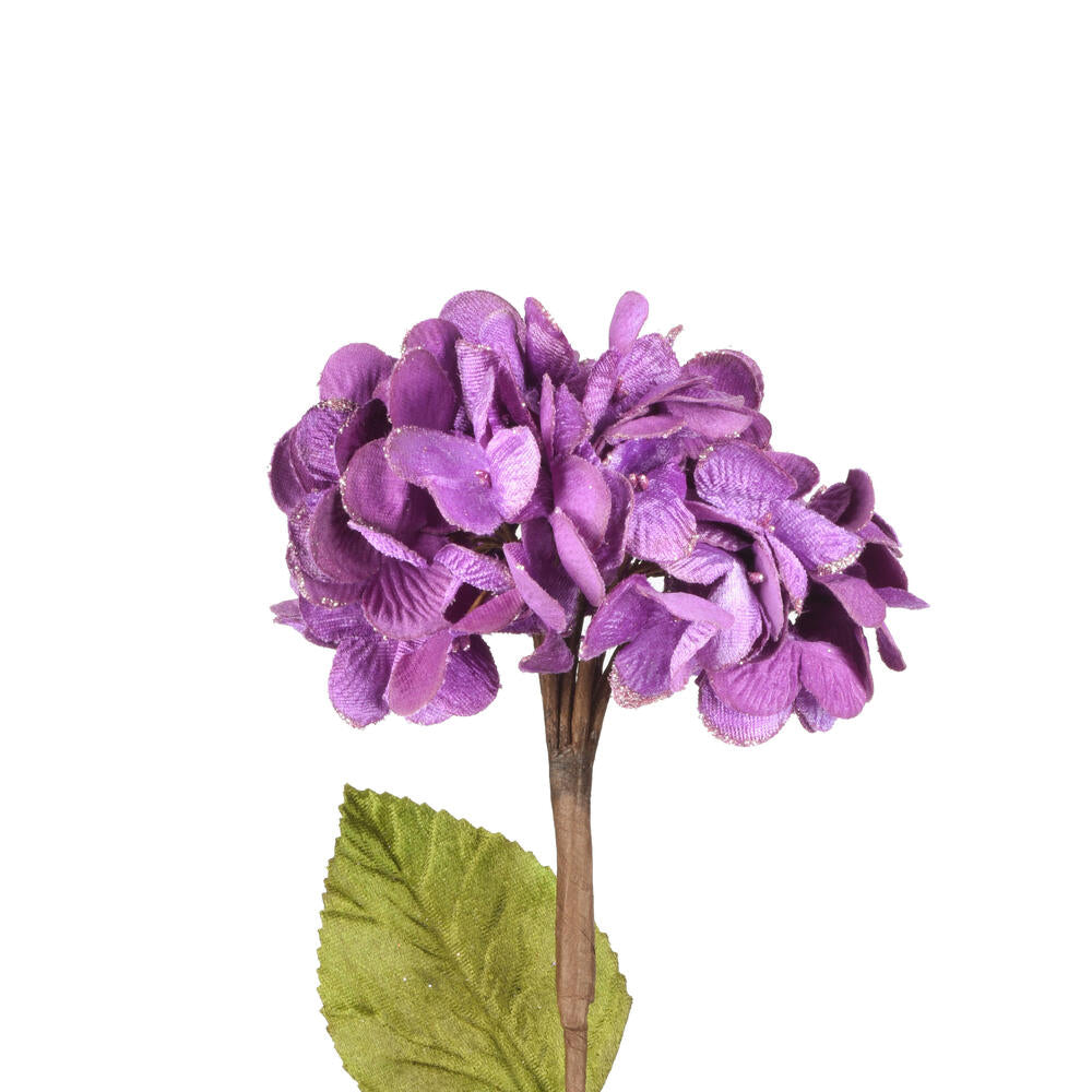 Vickerman 17" Artificial Plum Hydrangea Christmas Spray 3 per bag