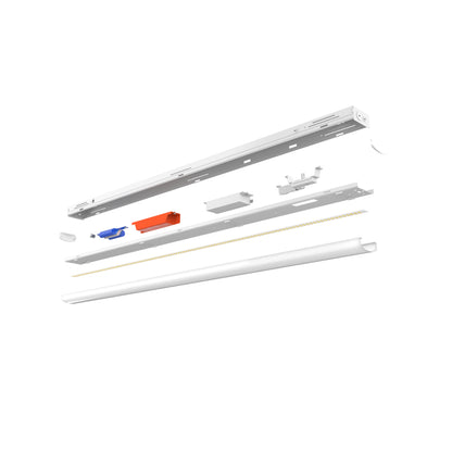 ASD Lighting LED Stairwell Fixture with Q-base 2feet Power Adjustable 15/20/25W 120-277V CCT Selectable 3500/4000/5000K Dimmable White UL DLC Premium