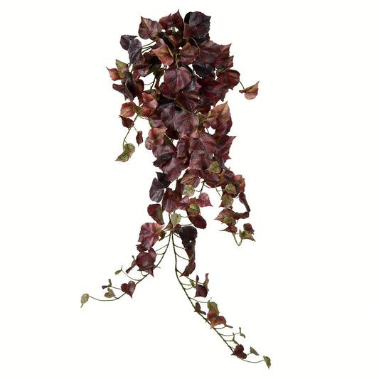 Vickerman 34" Artificial Burgundy Grape Leaf Ivy Hanging Bush.