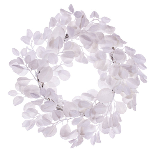 Vickerman 24" White Artificial Dogwood Snowy Wreath