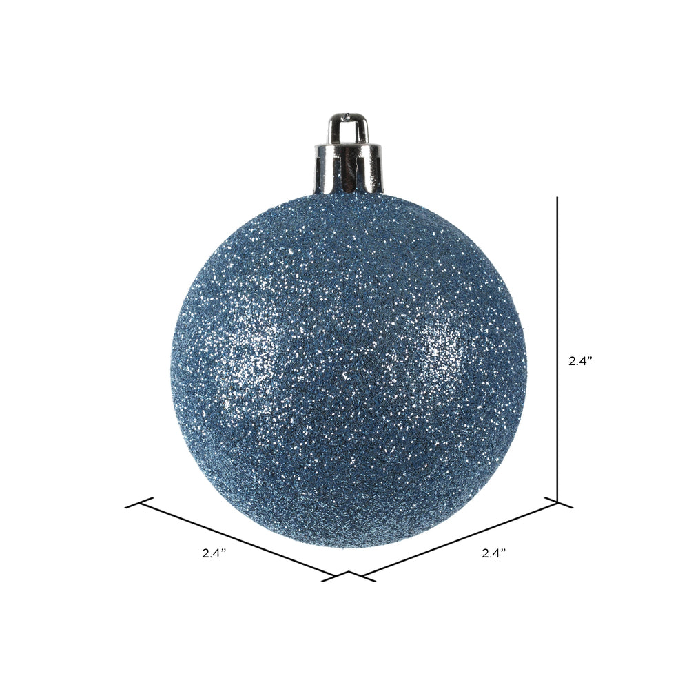 Vickerman 2.4" Periwinkle Glitter Ball 24/Bag