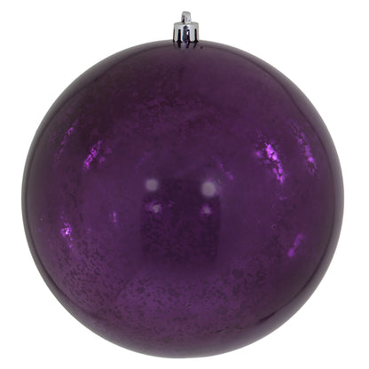 Vickerman 6" Plum Shiny Mercury Ball Ornament 4 per Bag