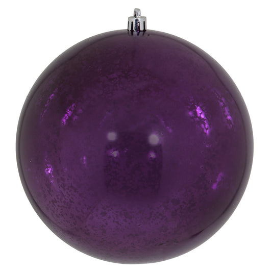 Vickerman 6" Plum Shiny Mercury Ball Ornament 4 per Bag