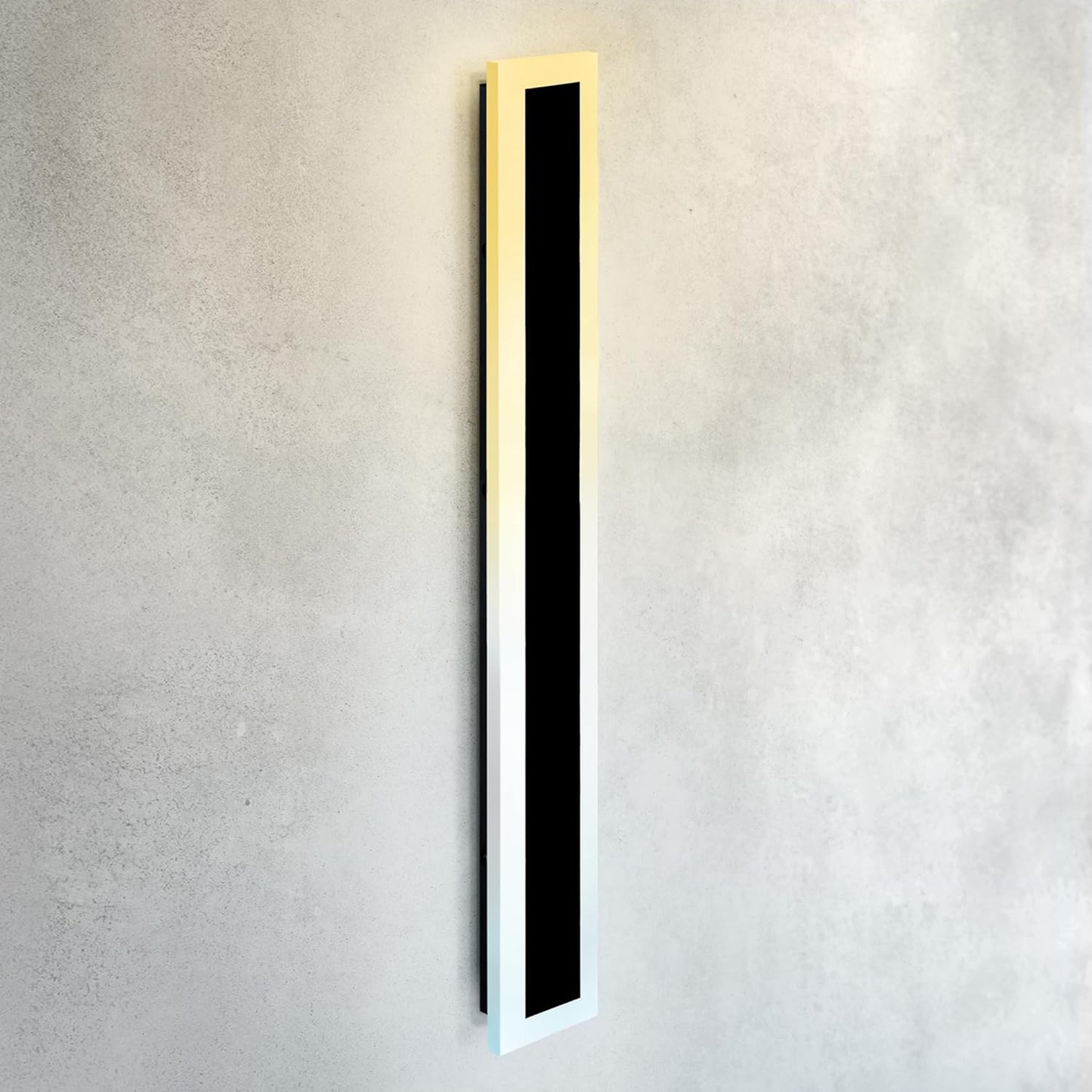ASD Lighting LED Outdoor Wall Sconce wide acrylic 48" 36W 120-277V CCT Selectable 3000/4000/5000K Dimmable Black ETL