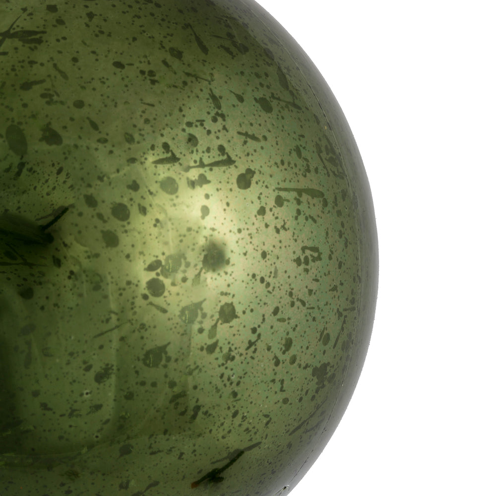 Vickerman 4" Moss Green Shiny Mercury Ball Ornament 6 per Bag.