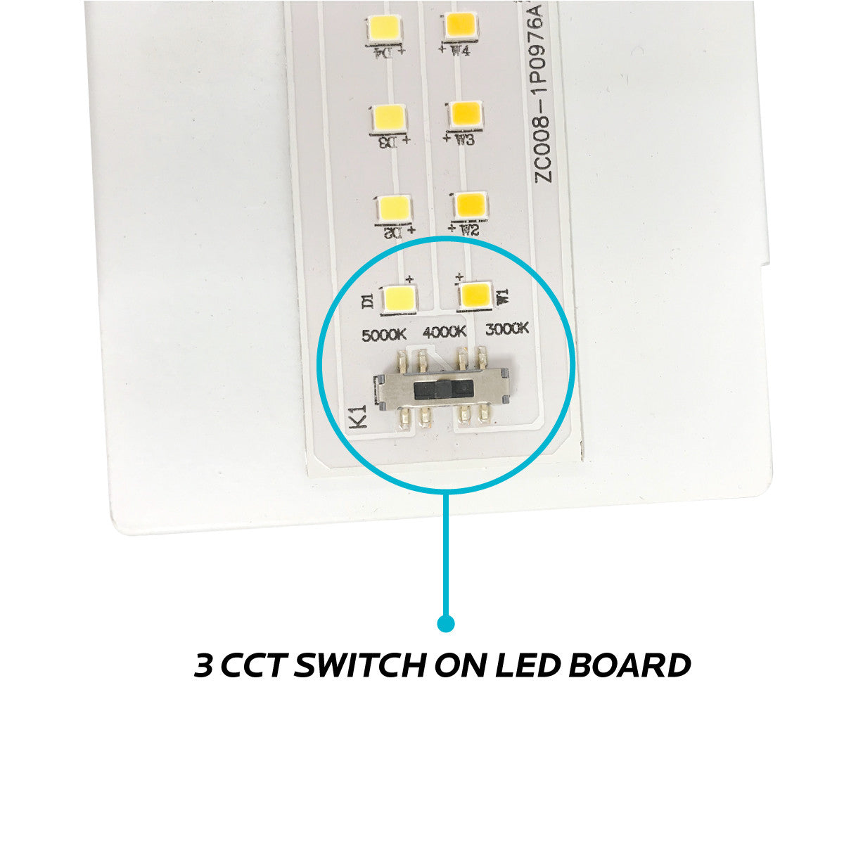 Luxrite Surface Mount LED96/LINEAR/3CCT/UNV2/D 3000K,4000K,5000K Cct Select