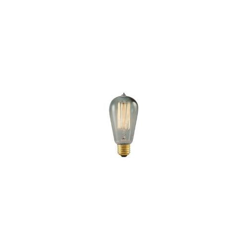 Bulbrite NOS40-1910/SMK-6PK 40 Watt Nostalgic Edison ST18 Bulb, Vintage Thread Filament, Medium Base, Smoke Finish, 6 Pack