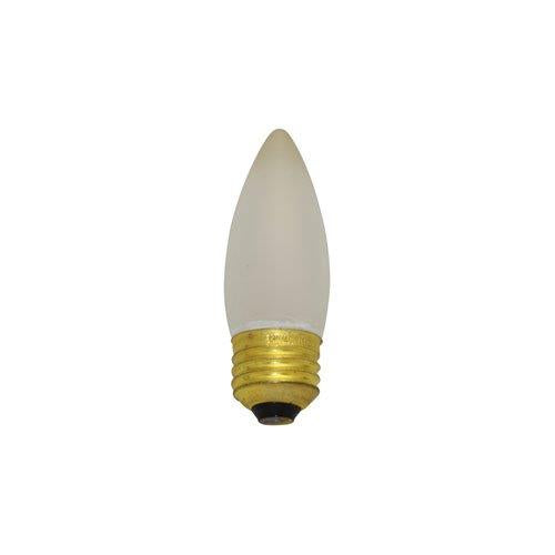 Bulbrite 25ETF/3 25 Watt Incandescent B10 Torpedo Chandelier Bulb, Medium Base, Frost