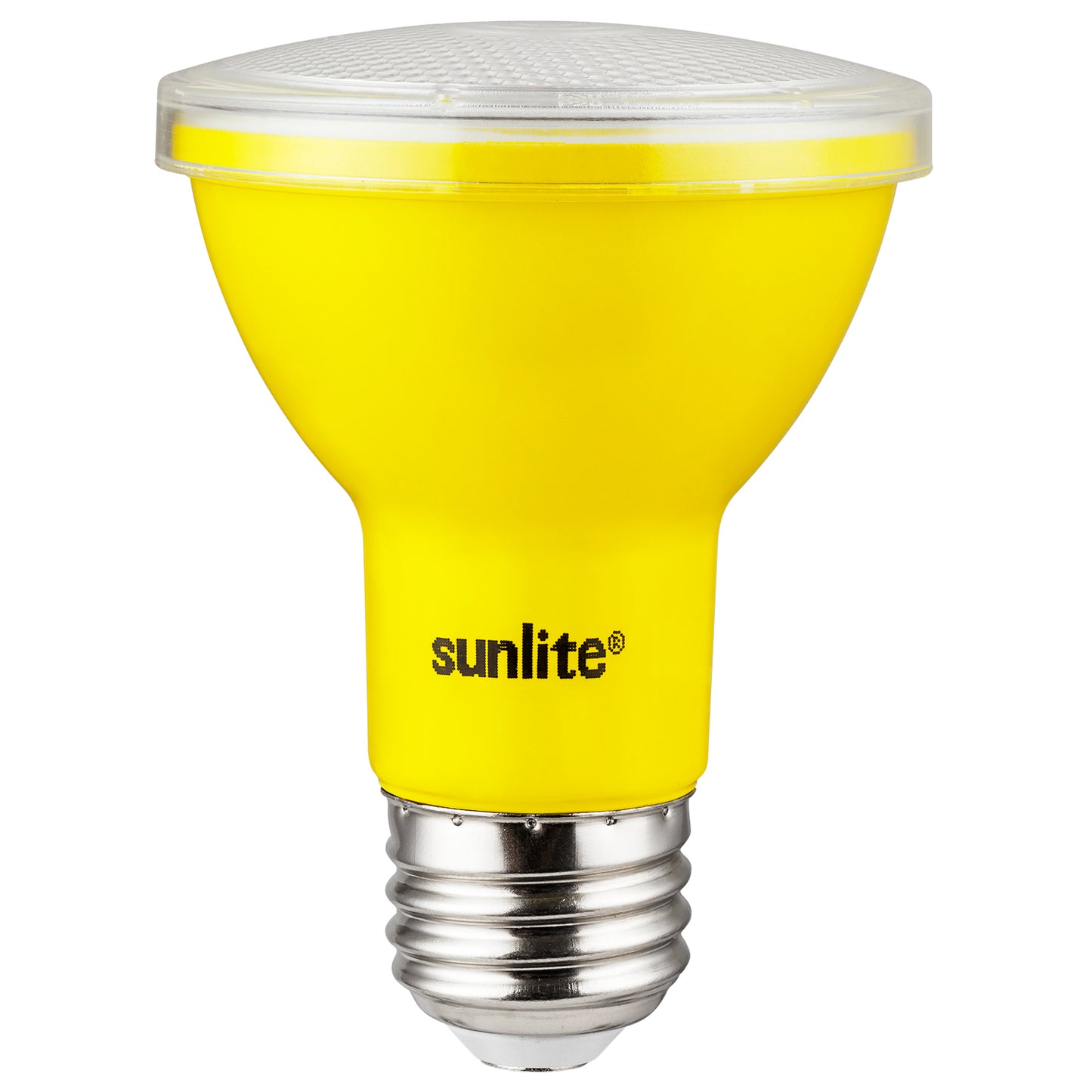 Sunlite 81466 LED PAR20 Colored Recessed Bug Light Bulb, 3 Watt (50w Equivalent), Medium (E26) Base, Floodlight, ETL Listed, Yellow, 1 pack