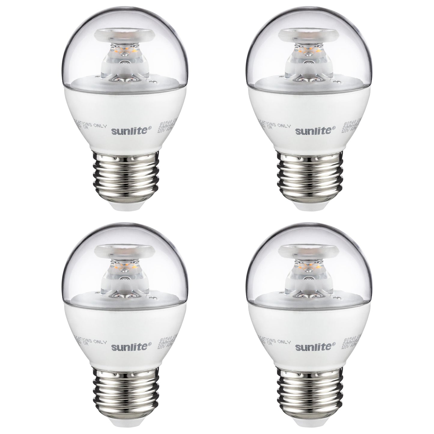 Sunlite LED G16 Globe 7W (60W Equivalent) Light Bulb Medium (E26) Base, Warm White