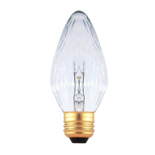 Bulbrite 25F15CL 25 Watt Incandescent F15 Fiesta Bulb, Medium Base, Clear