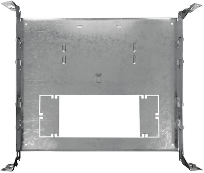 Luxrite 2 Sizes Square New Construction Mounting Plate, Galvanized Steel Finish, Pack of 3 (LR41007)