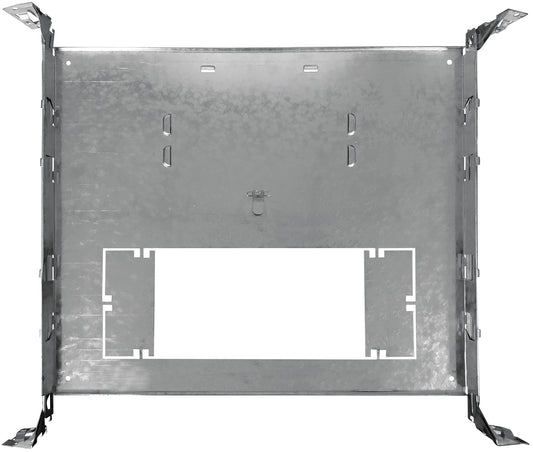 Luxrite 2 Sizes Square New Construction Mounting Plate, Galvanized Steel Finish (LR41007)
