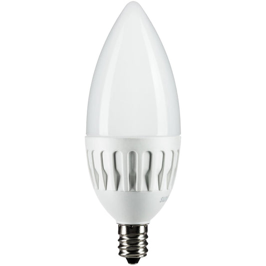 Sunlite LED Torpedo Tip Chandelier 4.5W (40W Equivalent) Light Bulb Candelabra (E12) Base, Warm White