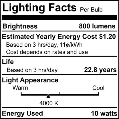 10W LED PAR30 SHORT NECK 4000K 80CRI BASICS FLOOD WET DIMMABLE-4PK