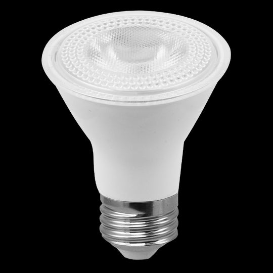 Luxrite LED PAR20 Spotlight Light Bulb, 7W, 500 Lumens, 2700K - Warm White, 80 CRI, White Finish, Dimmable, Pack of 8 (LR31600)