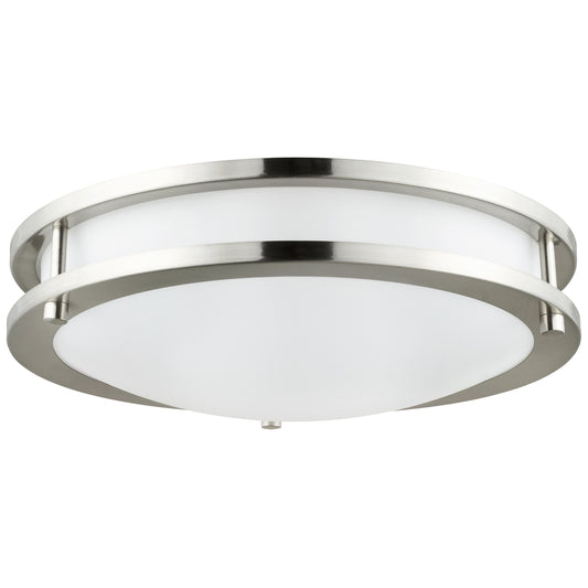 Sunlite 87773 LED 18 Inch Decorative Flush Mount Ceiling Light Fixture, 28 Watts (100W Equivalent), 2000 Lumens, Adjustable 5 CCT 2700K-5000K, 120V, Dimmable, 50,000 Hour Lifespan, Brushed Nickel