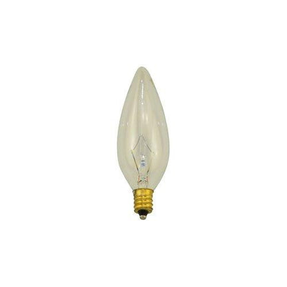 Bulbrite 40CTC/HV 40 Watt High Voltage Incandescent B10 Torpedo Chandelier Bulb, Candelabra Base, Clear