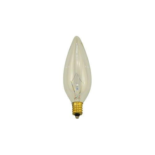 Bulbrite 40CTC/HV 40 Watt High Voltage Incandescent B10 Torpedo Chandelier Bulb, Candelabra Base, Clear