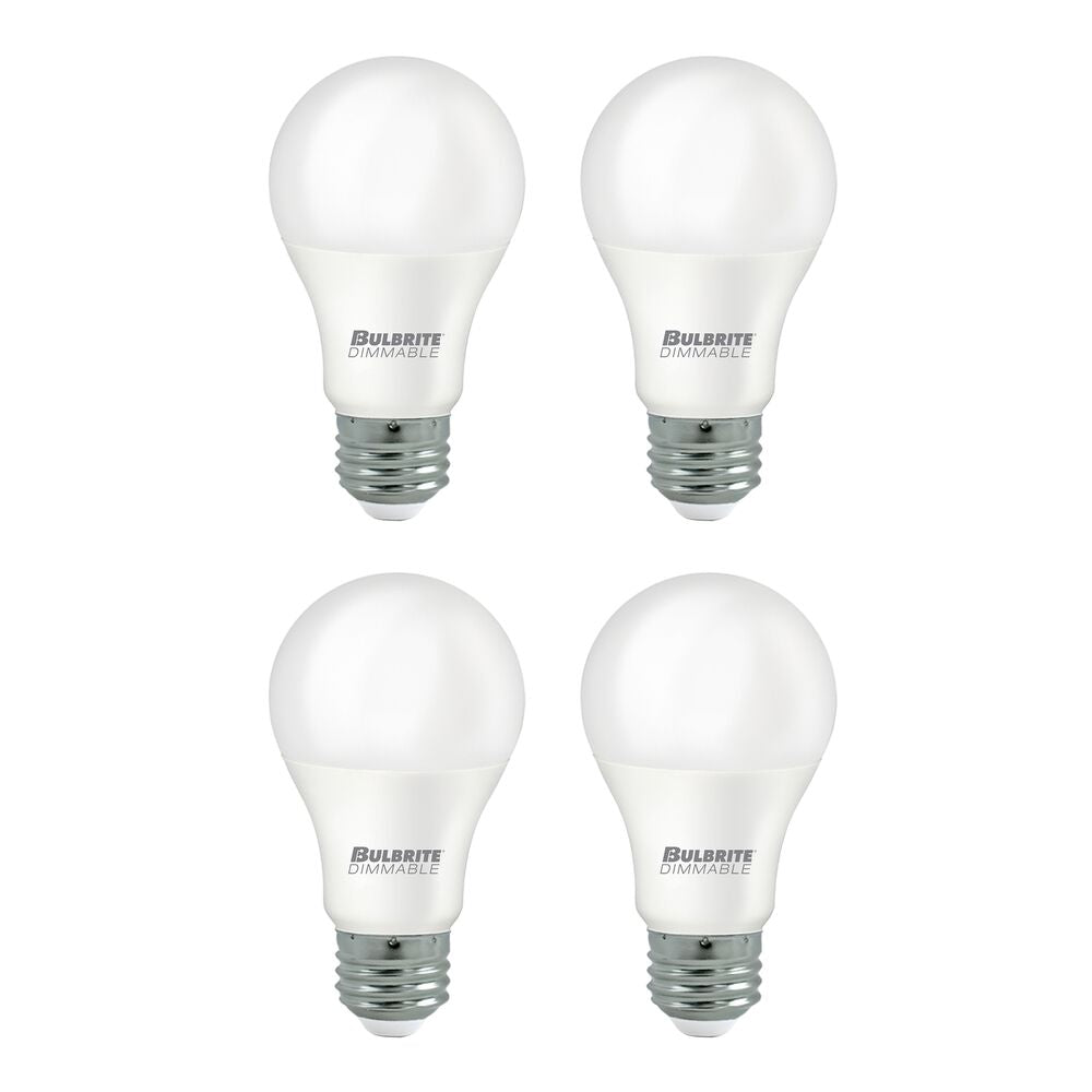 Bulbrite Pack of (8) 9 Watt Dimmable Frost A19 LED Light Bulbs with Medium (E26) Base, 5000K Soft Daylight Light, 800 Lumens